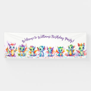 Banner Baby Dragon Verjaardagsfeestje