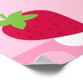 Banner Baby shower van aardbeiengebak Poster (Hoek)