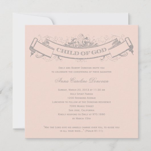 banner Baptism/Christening Uitnodiging (Voorkant)