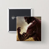 Banner: Batman, Flash Vierkante Button 5,1 Cm (Voorkant /achterkant)