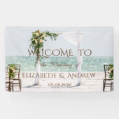 Banner Beach Wedding Arbor Floral Wedding Banner (Horizontaal)