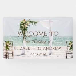 Banner Beach Wedding Arbor Floral Wedding Banner