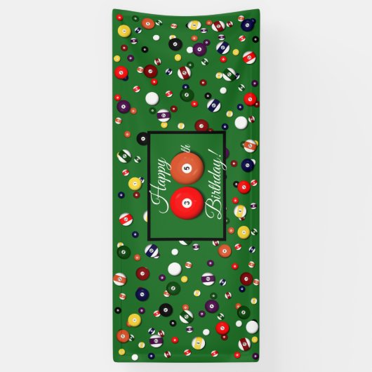 Banner - Billiards - 35e feestdag (Verticaal)