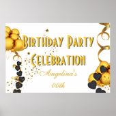 Banner Birthday Celebration Kies uw kleur Poster (Voorkant)
