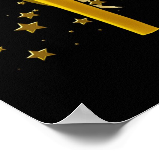 Banner Birthday Party Celebration Leopard Gold Poster (Hoek)