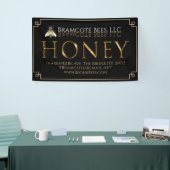 Banner Black Gold Honey bee van de imker Vinyl Ban (Beurs)