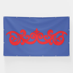 Banner   Blauw Rood Sier   Buitendisplay