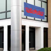 Banner | Blauw Rood Sier | Buitendisplay (Buitenkant Gebouw)