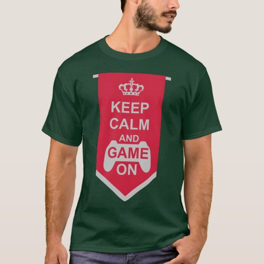 Banner Blijf Kalme Game Aan jongen T-shirt (Voorkant)
