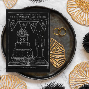 Banner boven mij is liefde Inspiratie Postkaart