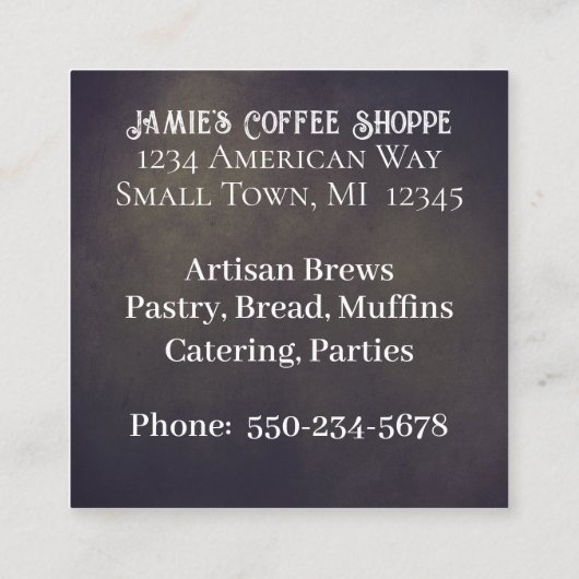 Banner Chalk Design Visitekaartje (Achterkant)