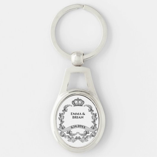 banner Crown crest namen Sleutelhanger (Voorkant)