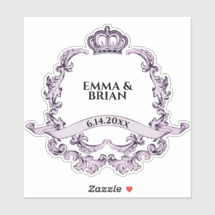 banner Crown crest Sticker