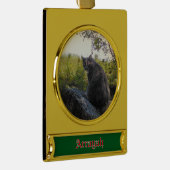 Banner Custom Cat Ornament Verguld Banner Ornament (Rechts)