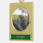 Banner Custom Cat Ornament Verguld Banner Ornament (Links)