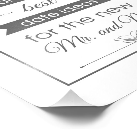 Banner Date Jar Weddenschap Foto afdrukken - grijs (Hoek)