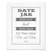 Banner Date Jar Weddenschap Foto afdrukken - grijs (Voorkant)