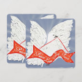 Banner Dove - Aangepaste 4,25 x 5,5-inch uitnodigi Kaart (Voorkant / Achterkant)