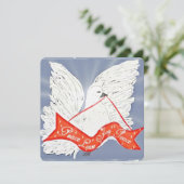 Banner Dove - Aangepaste 4,25 x 5,5-inch uitnodigi Kaart (Staand voorkant)