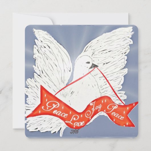 Banner Dove - Aangepaste 4,25 x 5,5-inch uitnodigi Kaart (Achterkant)