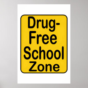 Banner Drug Free for School Poster