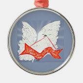 Banner Duif Metalen Ornament (Voorkant)