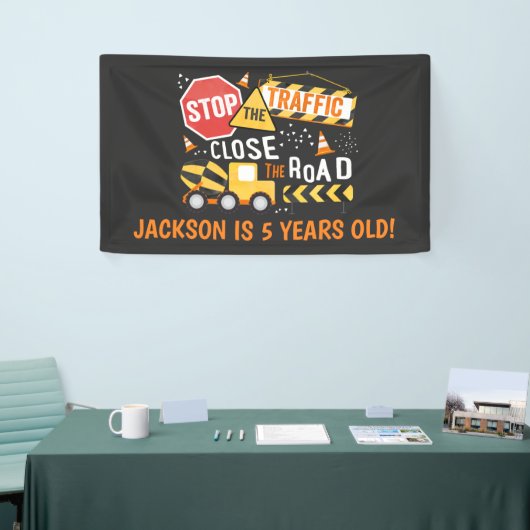 Banner Dump Truck Birthday (Beurs)