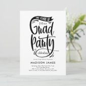 Banner EDITABLE COLOR Afstuderen Invitation Aankondiging (Staand voorkant)