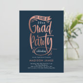 Banner EDITABLE COLOR Afstuderen Invitation Aankondiging (Staand voorkant)