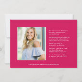 Banner EDITABLE COLOR Afstuderen Invitation Aankondiging (Achterkant)