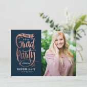 Banner EDITABLE COLOR Afstuderen Invitation Aankondiging (Staand voorkant)