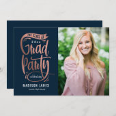 Banner EDITABLE COLOR Afstuderen Invitation Aankondiging (Voorkant / Achterkant)