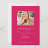 Banner EDITABLE COLOR Afstuderen Invitation Aankondiging (Achterkant)