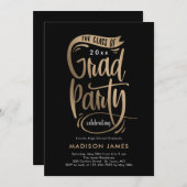 Banner EDITABLE COLOR Afstuderen Invitation Aankondiging (Voorkant / Achterkant)