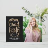 Banner EDITABLE COLOR Afstuderen Invitation Aankondiging (Staand voorkant)