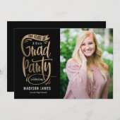 Banner EDITABLE COLOR Afstuderen Invitation Aankondiging (Voorkant / Achterkant)