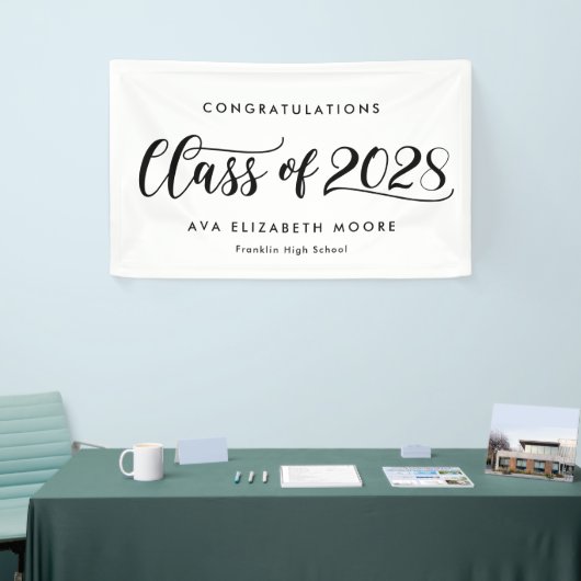 Banner EDITABLE KLEURENKLEUR Afstuderen, stijlvol (Beurs)