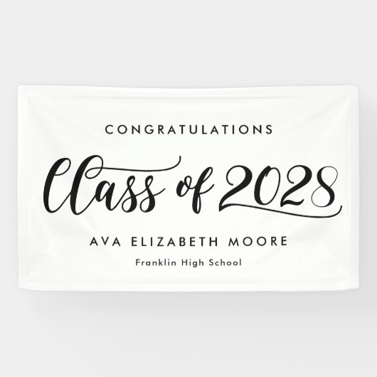 Banner EDITABLE KLEURENKLEUR Afstuderen, stijlvol (Horizontaal)