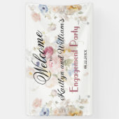 BANNER Elegant Floral Engagement Party Welcome  (Verticaal)