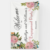 BANNER Elegant Floral Engagement Party Welcome (Verticaal)