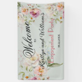 BANNER Elegant Floral Engagement Party Welcome (Verticaal)
