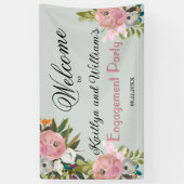 BANNER Elegant Floral Engagement Party Welcome (Verticaal)