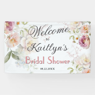 BANNER Elegante Bruiloftsshower met bloemmotief We