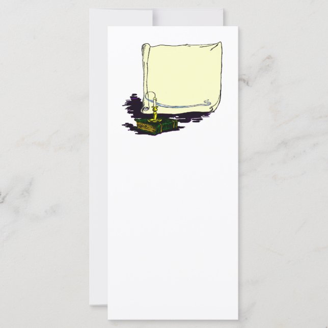  banner en boek met kaarsvormige Sjabloon (Voorkant)