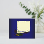  banner en boek met kaarsvormige Sjabloon Briefkaart (Staand voorkant)