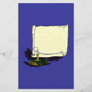  banner en boek met kaarsvormige Sjabloon Flyer