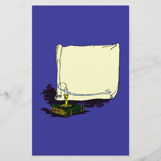 banner en boek met kaarsvormige Sjabloon Flyer (Voorkant)