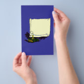 banner en boek met kaarsvormige Sjabloon Flyer (Hand)