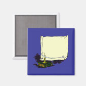  banner en boek met kaarsvormige Sjabloon Magneet (Voorkant / Achterkant)