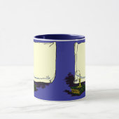  banner en boek met kaarsvormige Sjabloon Mok (Midden)